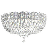 Petit Crystal Deluxe 5 Light Flush Mount 14 Inch Wide by Schonbek Signature - 5893