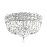 Petit Crystal Deluxe 4 Light Flush Mount 10 Inch Wide by Schonbek Signature - 5891