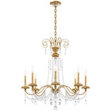 Helenia 8 Light Chandelier 34 Inch and 31.5 Inch Wide by Schonbek Signature - AT1008N