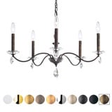Modique 5 Light Chandelier 15.5 Inch and 27 Inch Wide by Schonbek Signature - MD1005N