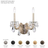 San Marco 2 Light Wall Sconce 14 X 5.88 Inch Wide by Schonbek Signature - S8602
