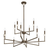 Montclair 12 Light Chandelier 20.25 Inch Tall and 38 Inch Wide by Thesis - 207361A