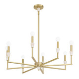 Montclair 8 Light Chandelier 11 Inch Tall and 32 Inch Wide by Thesis - 207358A