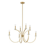 Florian 8 Light Chandelier 19.25 Inch Tall and 36 Inch Wide by Thesis - 206933A