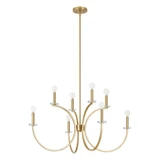 Florian 8 Light Chandelier 19.25 Inch Tall and 36 Inch Wide by Thesis - 206933A