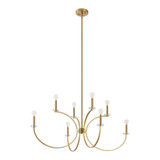 Florian 8 Light Chandelier 19.25 Inch Tall and 44 Inch Wide by Thesis - 206935A
