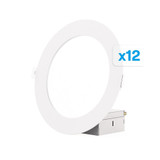 12W LED Eco Slim Recessed Downlight (Pack of 12) 6 Inch Wide by Infibrite - IB-002-1-12W-12PK