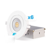 12W LED 360 Degree Gimbal NC Recessed Light (Pack of 6) by Infibrite - IB-021-12W-6PK