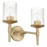 Andrea 2 Light Bath Vanity 11.75 Inch Tall and 6 Inch Wide by Thesis - 207693A