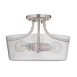 Tyler 2 Light 13 Inch Wide Semi Flush Mount by Craftmade - 50252