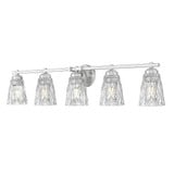 Andree 5 Light Bath Vanity 9 Inch Tall and 40 Inch Wide by Z Lite - 1960-5V