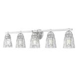Andree 5 Light Bath Vanity 9 Inch Tall and 40 Inch Wide by Z Lite - 1960-5V