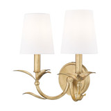 Aslin 2 Light Wall Sconce 12.25 Inch Tall and 11.75 Inch Wide by Z Lite - 830-2S