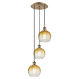 Brookhaven Globe 3 Light Cord Hung Pendant 31 X 14.5 Inch by Innovations - 113B-3P-G483-8