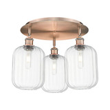 Preston 3 Light Jar Flush Mount 14 Inch Tall X 19 Inch Wide by Innovations - 516-3C-G460-7