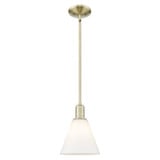 Berkshire Glass 1 Light Stem Hung Mini Pendant 10.63 Inch by Innovations - 716-1S-GBC-8