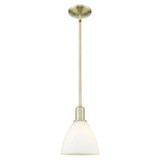 Bristol 1 Light Stem Hung Mini Pendant 10.13X 7.5 Inch Wide by Innovations - 716-1S-GBD-75