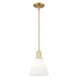 Berkshire Glass 1 Light Stem Hung Mini Pendant 10.63 Inch by Innovations - 716-1S-GBC-8