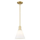 Berkshire Glass 1 Light Stem Hung Mini Pendant 10.63 Inch by Innovations - 716-1S-GBC-8