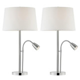 Nanette 2 Light Table Lamp with Reading Lamp (Pack of 2) by Lite Source - LS-23778-2