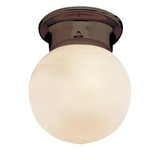 1 Light 6 Inch Wide Marble Glass Flush Mount by Trans Globe - 3607