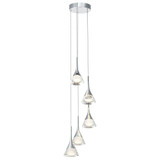 Amalfi 24.2W 5 LED Chandelier In 47.75 x 11 Inches Wide by Vonn  - VAC3215