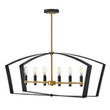Sammi 30W 6 LED Linear Chandelier 14.5 Inch Tall and 40 Inch Wide by Lark - 83645