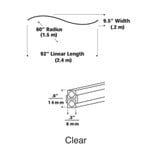 Pre-Bent Horizontal S Curve Monorail by VC Modern - 700MOBHSC60