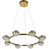Milano 42.34W 8 LED Chandelier 11.75 x 33.25 Inches Wide by Vonn  - VAC3338