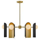 Zuri 30W 6 LED Medium Chandelier 12 Inch Tall and 30 Inch Wide by Lark - 84236