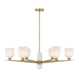 Collier 6 Light Chandelier 12.5 Inch Tall and 40 Inch Wide by Savoy House - 1-1125-6
