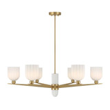 Collier 6 Light Chandelier 12.5 Inch Tall and 40 Inch Wide by Savoy House - 1-1125-6