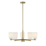 Baldwin 5 Light Chandelier 11.5 Inch Tall and 28 Inch Wide by Savoy House - 1-1246-5