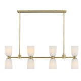 Baldwin 8 Light Linear Chandelier 13.75 X 44 Inch Wide by Savoy House - 1-1249-8
