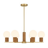Jarrell 6 Light Chandelier 9.5 Inch Tall and 30 Inch Wide by Savoy House - 1-4080-6