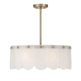 Ashton 4 Light Convertible Pendant 8 Inch and 20 Inch Wide by Savoy House - 6-9801-4