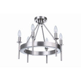 6 Light 17.75 Inch Wide Semi Flush Mount by Craftmade - 54356