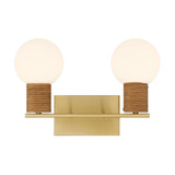 Jarrell 2 Light Bath Vanity 10 Inch Tall and 14.63 Inch Wide by Savoy House - 8-4081-2