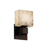 Alabaster Rocks Aero 1 Light Wall Sconce 9.25 Inch Tall by Justice Design - ALR-8707-55