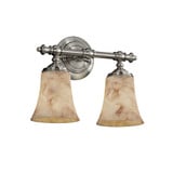 Alabaster Rocks Tradition 2 Light Vanity Light by Justice Design - ALR-8522-20