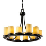 Candlearia Dakota 12 Light Chandelier by Justice Design CNDL-8768-14-AMBR - CNDL-8768-14-AMBR