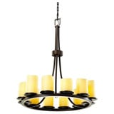 Candlearia Dakota 12 Light Chandelier by Justice Design CNDL-8763-14-AMBR