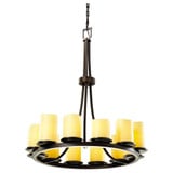 Candlearia Dakota 12 Light Chandelier by Justice Design CNDL-8763-14-AMBR - CNDL-8763-14-AMBR