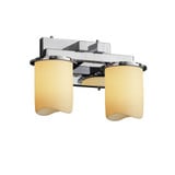 Candlearia Dakota 2 Light Cream Cylinder Vanity Light by Justice Design - CNDL-8772-14-CREM