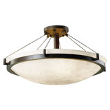 Clouds Ring 6 Light 27 Inch Wide Semi Flush Mount by Justice Design - CLD-9682-35