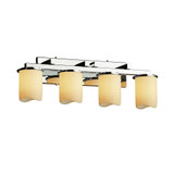 Candlearia Dakota 4 Light Amber Melted Rim Vanity Light by Justice Design - CNDL-8774-14-AMBR