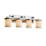 Textile Dakota 4 Light Vanity Light by Justice Design - FAB-8774-10-CREM
