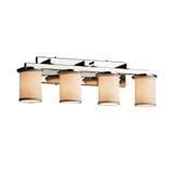 Textile Dakota 4 Light Vanity Light by Justice Design - FAB-8774-10-CREM