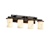 Lumenaria Dakota 4 Light Cylinder Flat Rim Vanity Light by Justice Design - FAL-8774-10