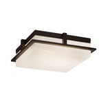 Fusion Avalon 22W 1 LED 14 Inch Wide Outdoor Flush Mount by Justice Design - FSN-7569W-OPAL